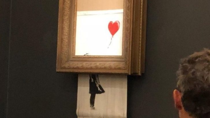 Banksy artwork shreds itself after £1m sale at Sotheby’s